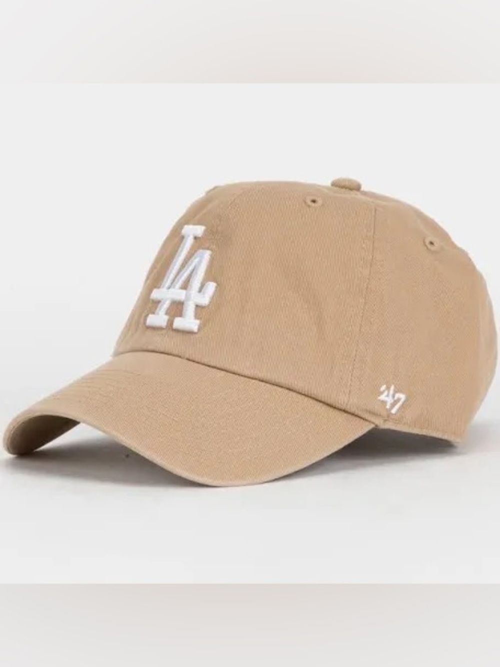 47 Brand Los Angeles Dodgers Clean Up Strapback Hat - Khaki